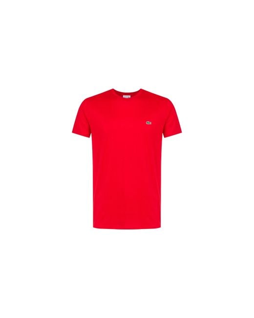 Lacoste Red Regular Fit Pima Cotton Jersey T-Shirt Th6709 240" for men