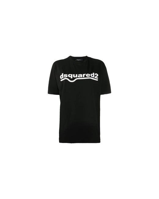 DSquared² Black Classic Logo Cotton T-Shirt S75Gd0141-S22427-900"