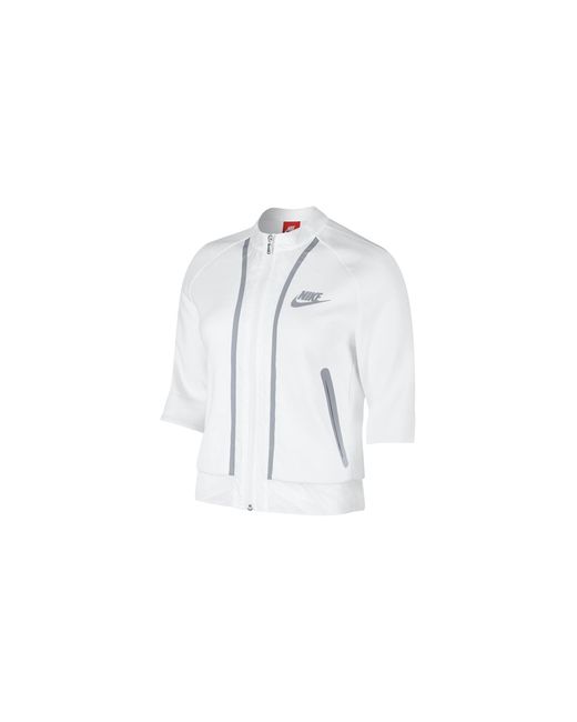 Nike Black Tech Fleece Splatter Crop Zip Jacket 803012 100"