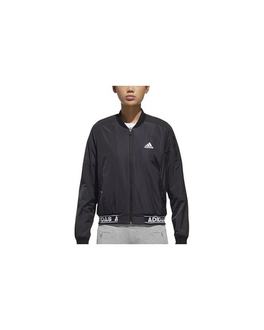Adidas Black Sport Id Woven Bomber Short Jacket Ce2535"