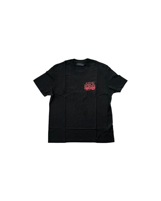 Amiri Black Chicago Exclusive Bones T-Shirt Amr004" for men