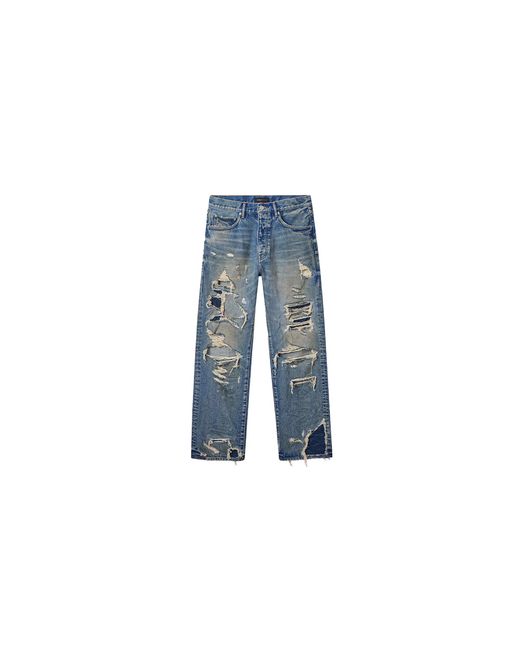 Purple Brand Blue Dirty Repair Blowout Denim P011 Vtlg425" for men