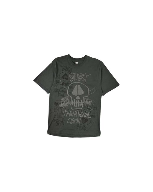 Stussy Black Skulls Pigment Dyed T-Shirt Stus495" for men