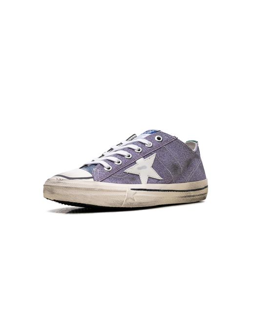Golden Goose Deluxe Brand Black V-Star Lab "Lilac Leather And Glitter With Star" Gwf00129 F006427 82780"