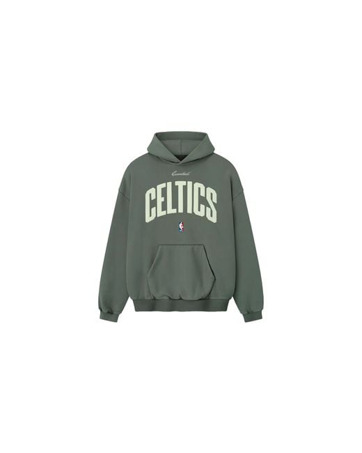 Fear Of God Green Essentials Celtics 90S Hoodie "Balsam" 192Nb256907F" for men