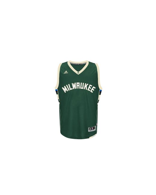 Adidas Green Milwaukee Bucks Swingman Jersey A74055" for men