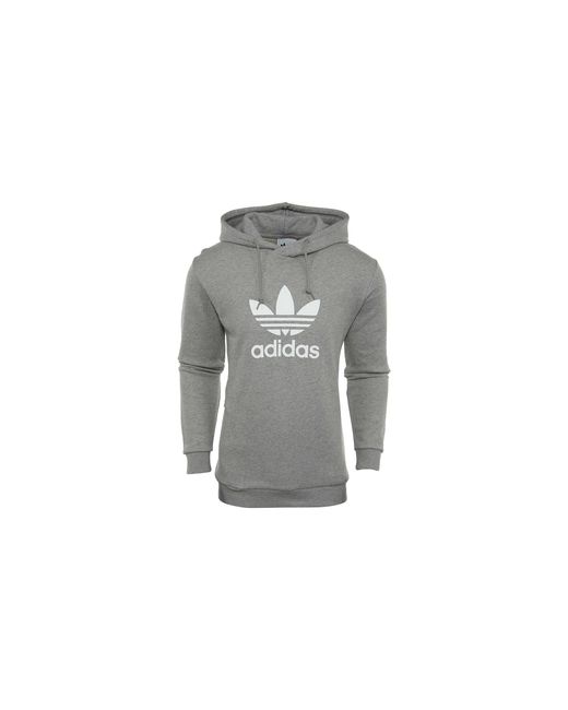 Adidas Black Trefoil Hoodie "Medium Heather" Cy4572" for men
