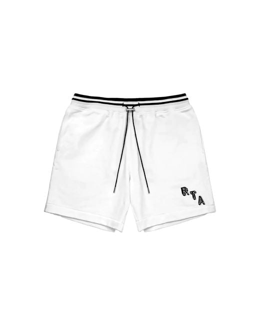 RTA Black Peyton Shorts Collegiate" Mu24K628 B1999Wtclg" for men
