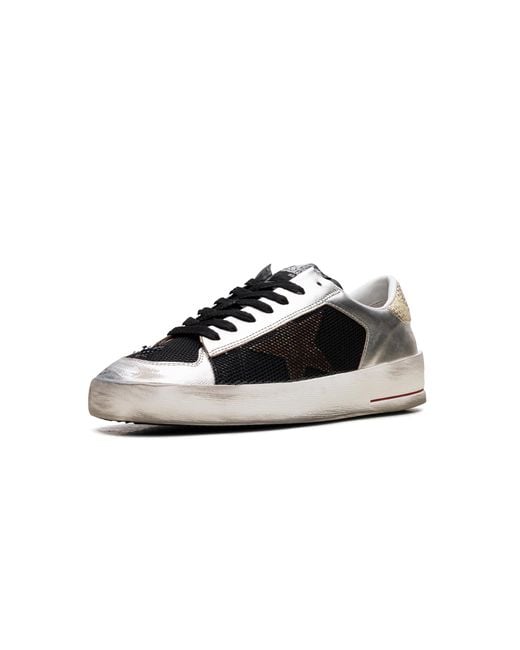 Golden Goose Deluxe Brand Black Stardan Lab Leather And Mesh With Golden Star" Gmf00128 F006429 82783" for men