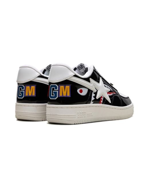 A Bathing Ape Black Sta Low "Shark" 1G80191009 Blk" for men