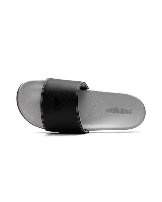 Adidas Black Adilette Comfort Slides "Core Metallic" Jq2254" for men