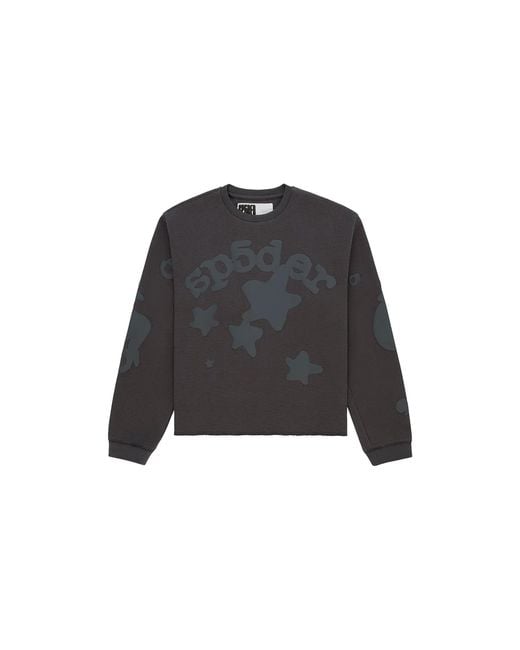 Sp5der Black Beluga Thermal Long-Sleeve T-Shirt 549" for men