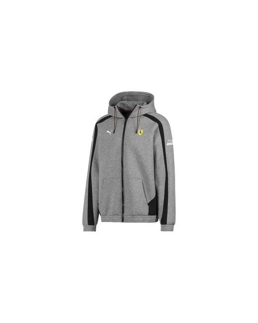 PUMA Black Scuderia Ferrari Hooded Sweat Jacket "Medium Heather" 596145 03" for men