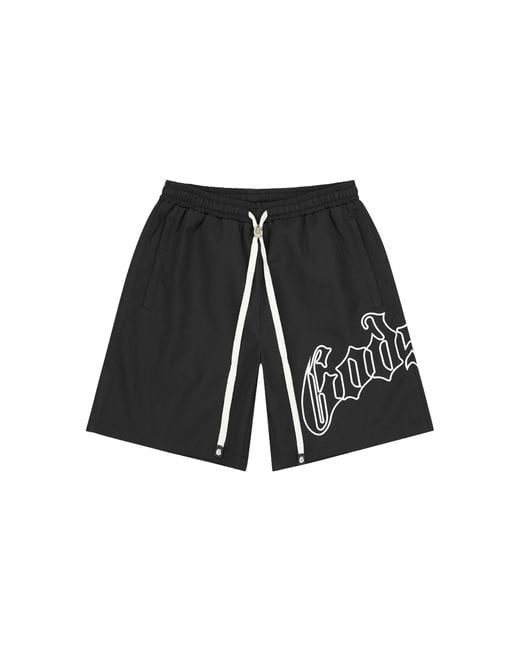 GODSPEED NEW YORK Black Og Logo Nylon Shorts Gs575" for men