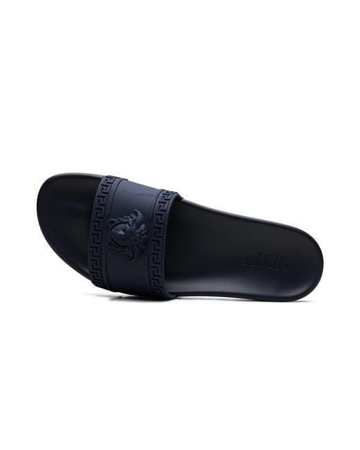 Versace Blue Palazzo Medusa Pool Slide Dsu5883 Dgo9G K83" for men