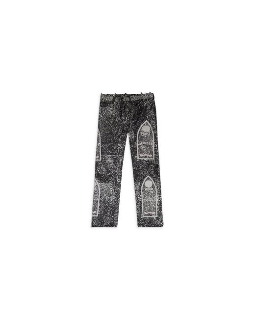 Who Decides War Black Foil Leather Pants 11200660002Aw23" for men