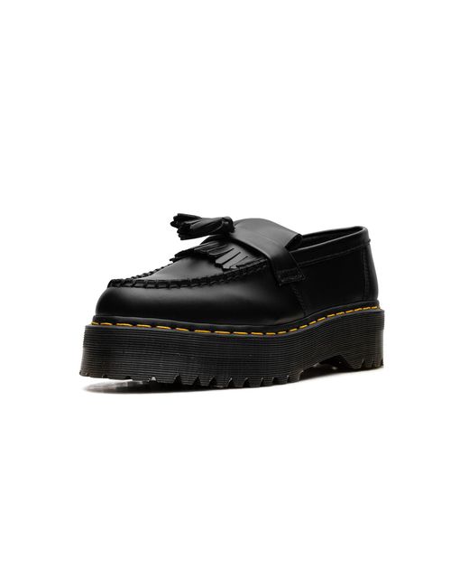 Dr. Martens Black Adrian Leather Platform Tassel Loafers 27989001"