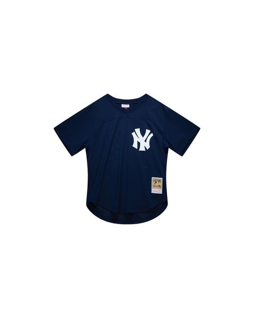 Mitchell & Ness Blue Mlb Bp Jersey Yankees 1986 Rickey Henderson Abpj3355 Nyy86Rhenavy" for men
