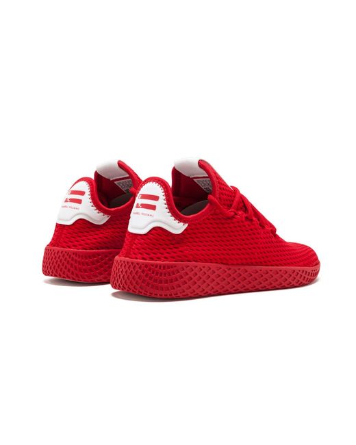 Adidas Red Tennis Hu "Pharrell Solid Scarlet" By8720" for men