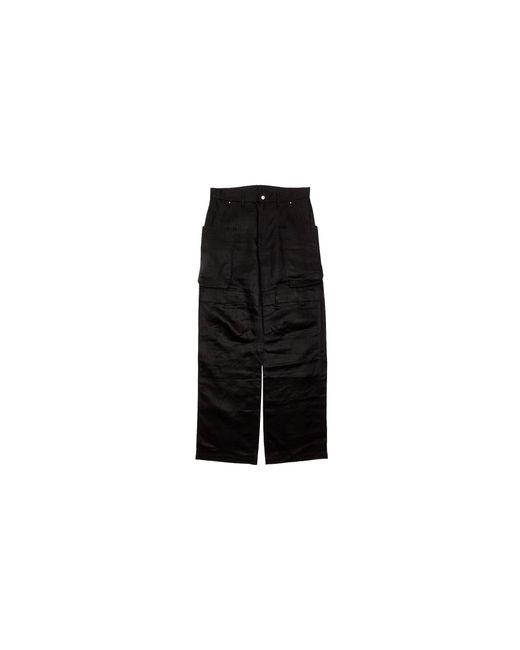 Rick Owens Black Porterville Stefan Cargo Pants Ru01E5346 Twl" for men