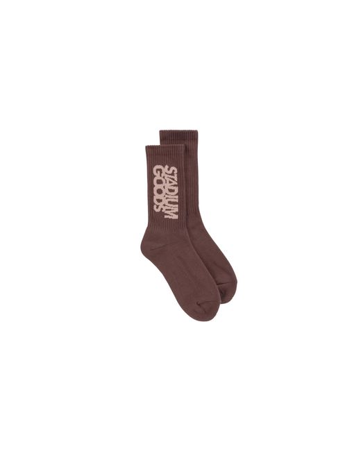 Stadium Goods Brown Crew Sock "Bark" Sgs0447"