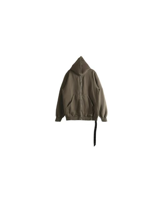 Rick Owens Black Mountain Zip-Up Hoodie "Dark Dust" Du01F4283 F 78" for men