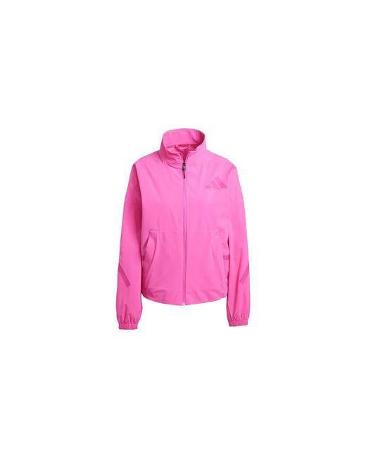 Adidas Pink Z.N.E. Woven Full-Zip Track Top "Semi Lucid Fuchsia" Jp4191"