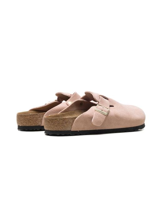 Birkenstock Black Boston Suede Leather Sandals "Light Rose" 1026139" for men