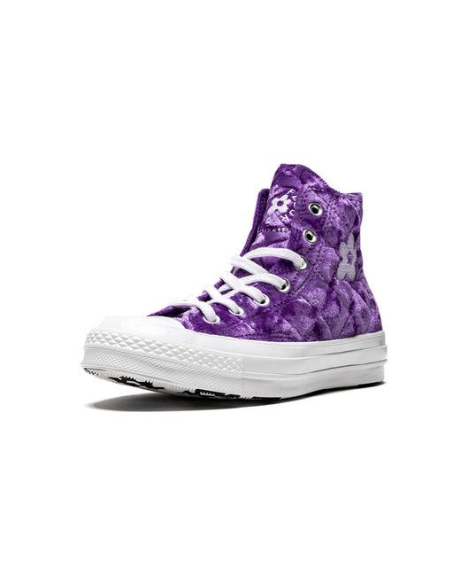 Converse Purple Chuck 70 Hi "Quilted Velvet" 165600C" for men