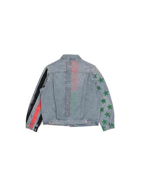 DENIM TEARS Black Cactus Tears Denim Plant Jacket Dt191" for men