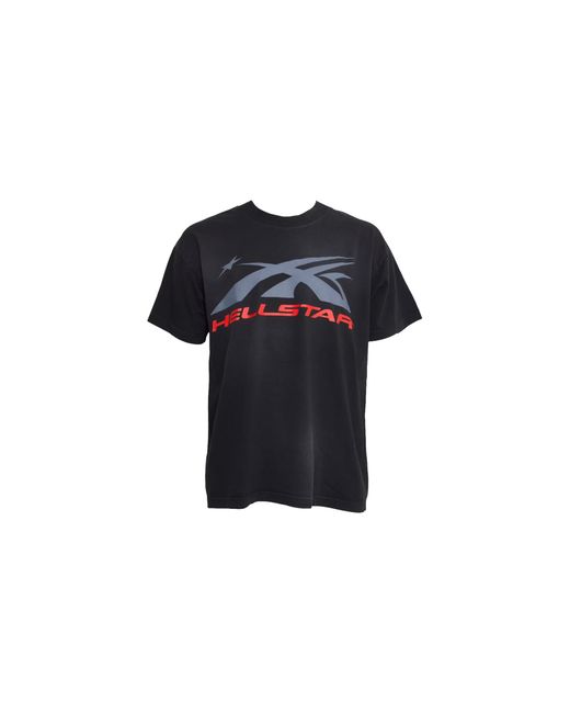 HELLSTAR Black Sports Logo T-Shirt Hsr312" for men