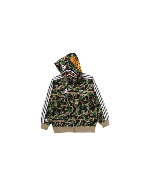 Adidas Black Bape Shark Track Hoodie Jacket "Crew" Kf4916" for men
