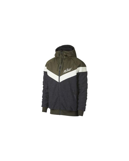 Nike Black Nsw Sherpa Windrunner Jacket Canvas Anthracite Summit" 930316 395" for men