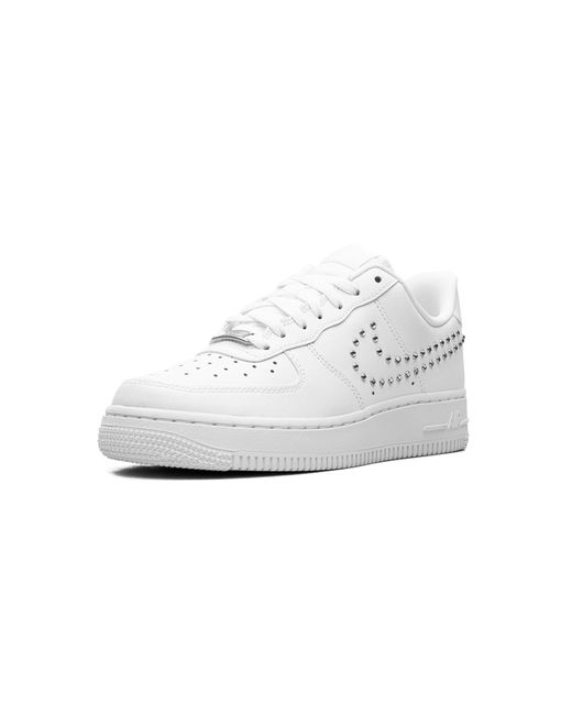 Nike Black Air Force 1 Lo "white / Metallic Silver" Shoes