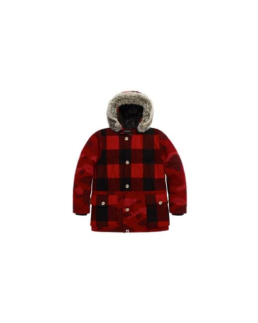 A Bathing Ape Red X Woolrich Arctic Parka Jacket Cfwoou0521Mrut1720" for men