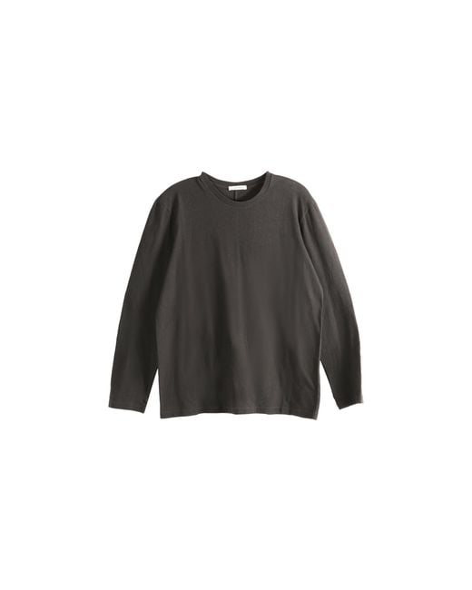 The Row Black Leon Long Sleeve T-Shirt "Mud Mud" 189-K695 Mud" for men