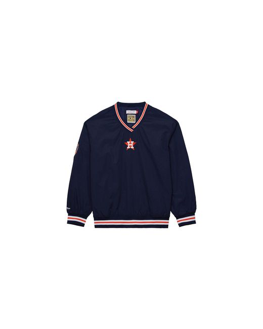 Mitchell & Ness Blue Mlb Classic Nylon Pullover Vintage Logo Astros "Astros" Ojpo7025 Hasyypppnavy" for men