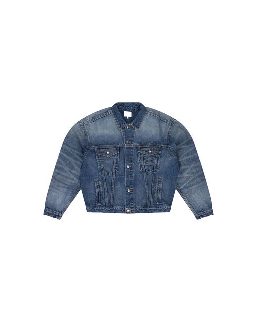 Rhude Blue Oversized Denim Trucker Jacket Rhss24Ja26012372 Lig" for men