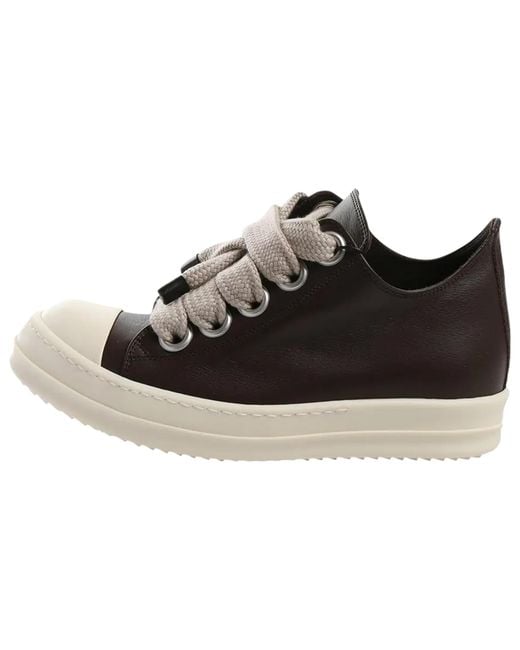Rick Owens Black Jumbolace Low "Macassar Milk" Rp01F6883 Lcow2 5311"