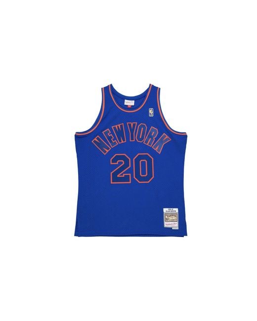 Mitchell & Ness Blue Dark Swingman Jersey "Nba Allan Houston Ny Knicks 1996-97" Smjy3419 Nyk96Ahoroya" for men