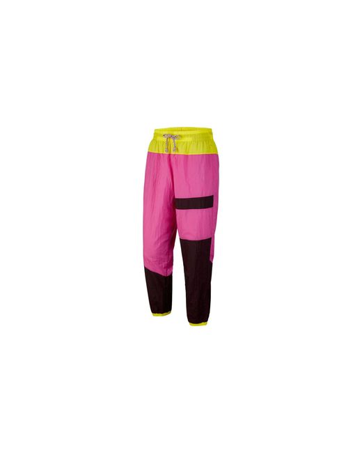 Nike Black Sportswear Flight Basketball Pants "Active Fuchsia" Cn8512 623" for men