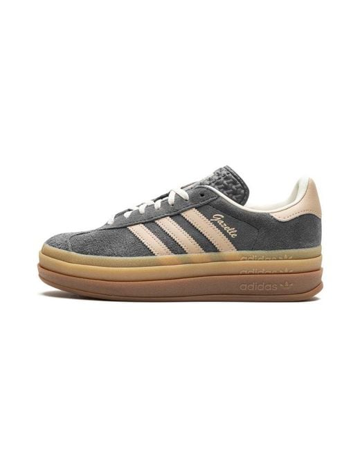 Adidas Black Gazelle Bold "grey Magic Beige Gum" Shoes