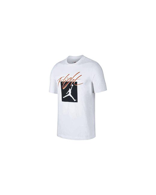 Nike Black Air Jumpman Flight Short Sleeve T-Shirt At8958 100" for men