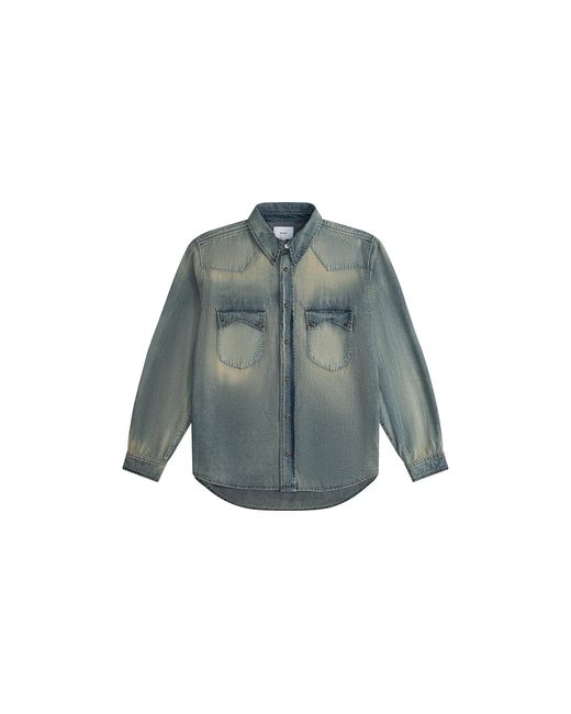 Rhude Gray Western Denim Shirt "Denim" Rhps24Sr11012305 Dig" for men
