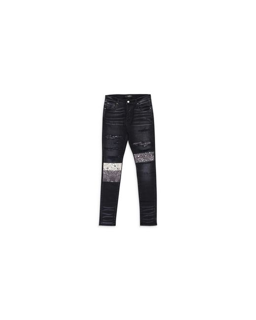 Amiri Black Vintage Bandana Artpatch Jean Ps22Mds140" for men