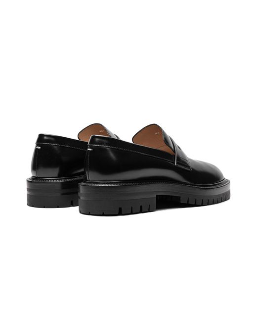 Maison Margiela Black Tabi County Loafer Shoes S58Wr0110P3827H8396" for men