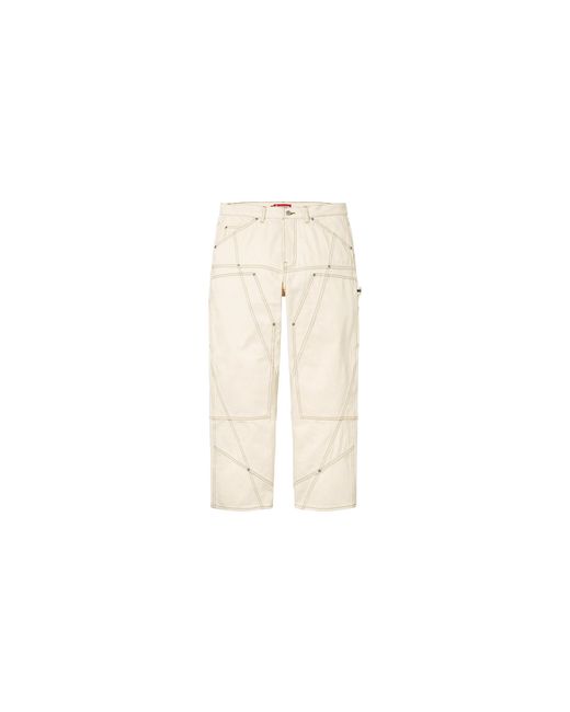 Supreme Black Contrast Stitch Double Knee Pants Ss26 "Natural" Su28026"