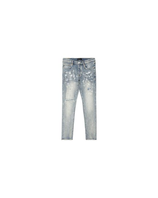 Purple Brand Black Slim Fit Jeans "Light Paint Blowout" P001 Lia" for men