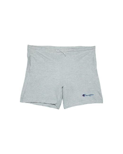 Champion Black Drawstring Cotton Gym Shorts With Pockets "Light Heather" Rn26094 Light Heather" for men
