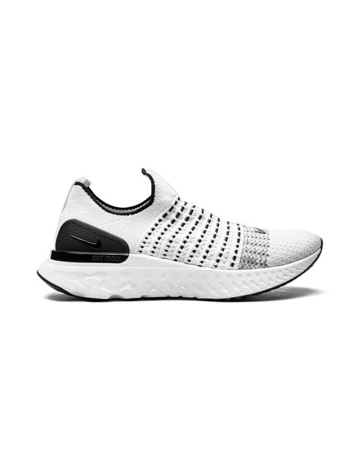 Nike Black React Phantom Run Flyknit --Pure Platinum" Cj0277 100" for men